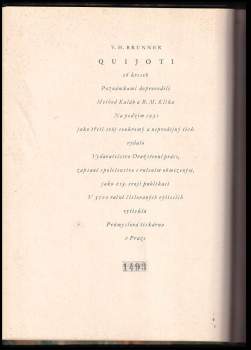 Vratislav Hugo Brunner: Quijoti