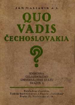 Quo vadis Čechoslovakia?