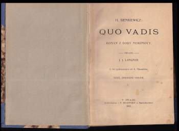 Henryk Sienkiewicz: Quo vadis