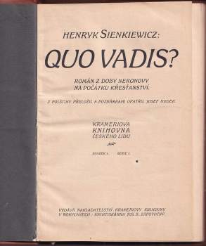 Henryk Sienkiewicz: Quo vadis?