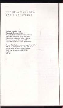 Ludmila Vaňková: Rab z Rabštejna