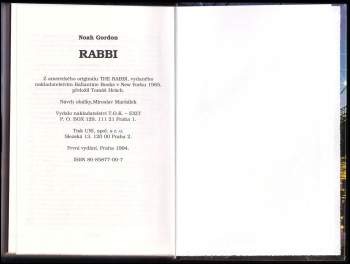 Noah Gordon: Rabbi