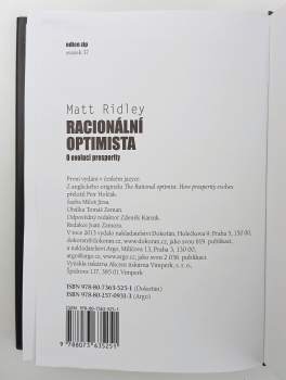 Matt Ridley: Racionální optimista