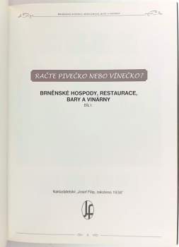 Vladimír Filip: Račte pivečko nebo vínečko?