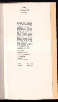 Max Scheler: Řád lásky