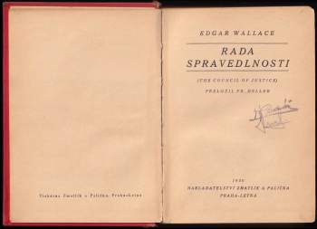 Edgar Wallace: Rada spravedlnosti