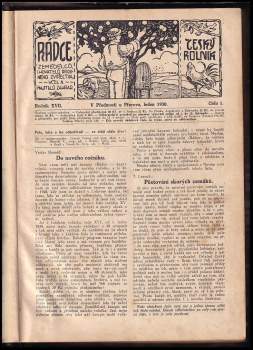 Josef Knejzlík: Rádce - český rolník - Ročník XVII., čísla 1 - 12