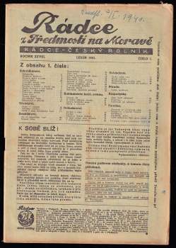 Josef Knejzlík: Rádce z Předmostí, ročník XXVIII., NEKOMPLETNÍ ROČNÍK