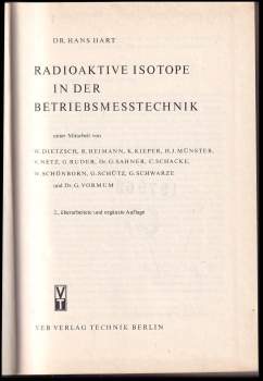 Hans Hart: Radioaktive Isotope in der Betriebsmesstechnik