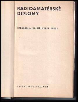 Jiří Peček: Radioamatérské diplomy