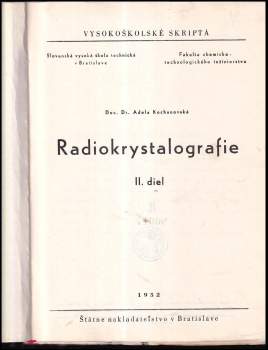 Adéla Kochanovská: Radiokrystalografie