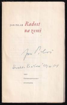 Jan Pilař: Radost na zemi
