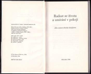 Bstan-'dzin-rgya-mtsho: Radost ze života a umírání v pokoji