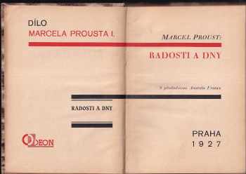 Marcel Proust: Radosti a dny