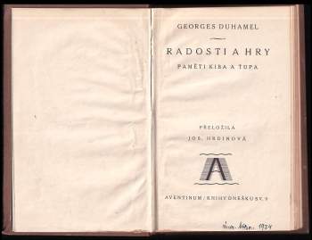 Georges Duhamel: Radosti a hry