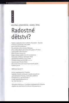 Milena Lenderova: Radostné dětství?