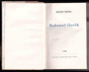 Georg Rendl: Radostný člověk
