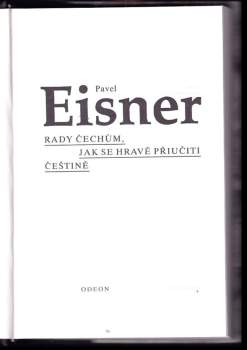 Pavel Eisner: Rady Čechům, jak se hravě přiučiti češtině