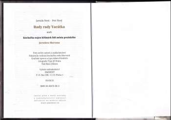 Petr Nový: Rady rady Vacátka, aneb, Kuchařka nejen hříšných lidí města pražského, Jaroslava Marvana
