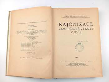 František Hamerník: Rajonizace zemědělské výroby v ČSSR