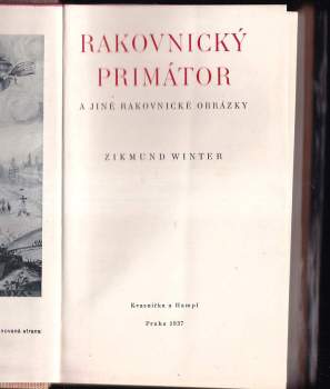 Zikmund Winter: Rakovnický primátor a jiné rakovnické obrázky