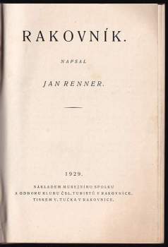 Jan Renner: Rakovník