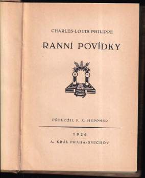 Charles-Louis Philippe: Ranní povídky