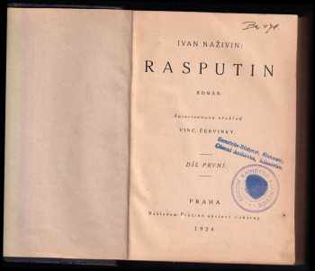 Ivan Fedorovič Naživin: Rasputin - I - II - román