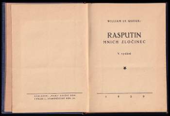 William Le Queux: Rasputin