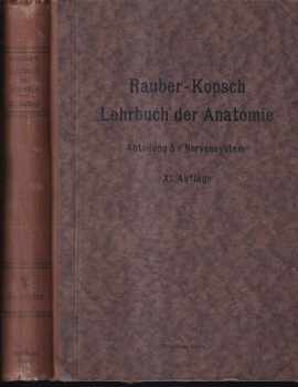 Rauber´s Lehrbuch der Anatomie des Menschen - In 6 Abteilunge - Abteilung 5. Nervensystem : Band 3 - in drei Bänden - Friedrich Kopsch (1920, Georg Thieme) - ID: 115848