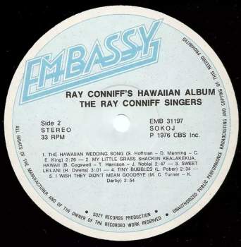 Ray Conniff And The Singers: Ray Conniff's Hawaiian Album