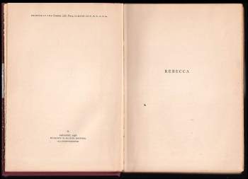 Daphne Du Maurier: Rebecca
