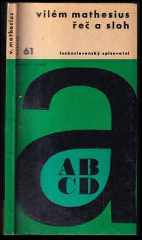Vilem Mathesius: Řeč a sloh