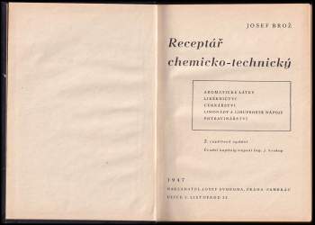 Josef Brož: Receptář chemicko-technický