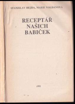 Stanislav Hejda: Receptář našich babiček