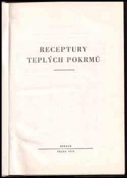 František Syrový: Receptury teplých pokrmů