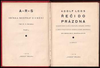 Adolf Loos: Řeči do prázdna