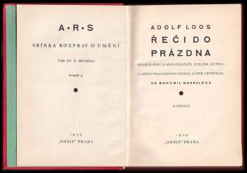 Adolf Loos: Řeči do prázdna