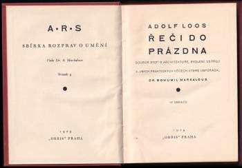 Adolf Loos: Řeči do prázdna