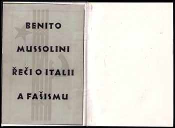 Benito Mussolini: Řeči o Italii a fašismu