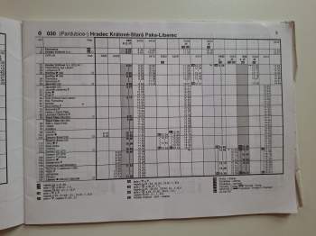 Regionální jízdní řád pro oblast Liberecko a Mladoboleslavsko 1997/98
