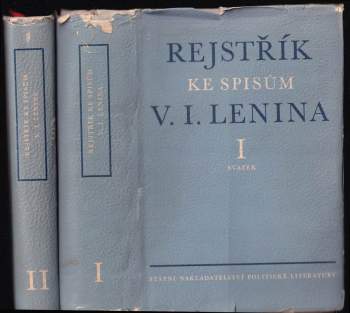 Vladimir Il'jič Lenin: Rejstřík ke Spisům V.I. Lenina