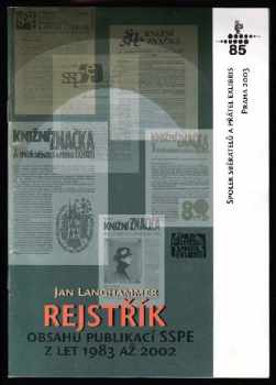 Rejstřík obsahu publikací SSPE z let 1983 až 2002