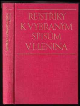 Rejstřík k Vybraným spisům V. I. Lenina v pěti svazcích