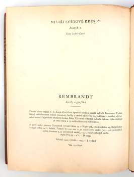 Václav Vilém Štech: Rembrandt
