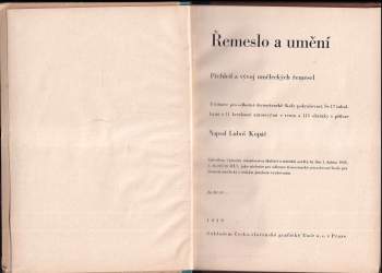 Luboš Kopáč: Řemeslo a umění