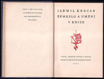 Jarmil Krecar z Růžokvětu: Řemeslo a umění v knize