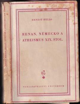 Renan, Německo a atheismus XIX. stol