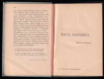 Edmond de Goncourt: Renáta Mauperinova