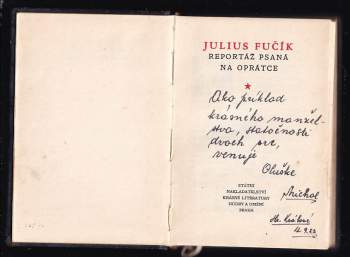 Julius Fučík: Reportáž psaná na oprátce